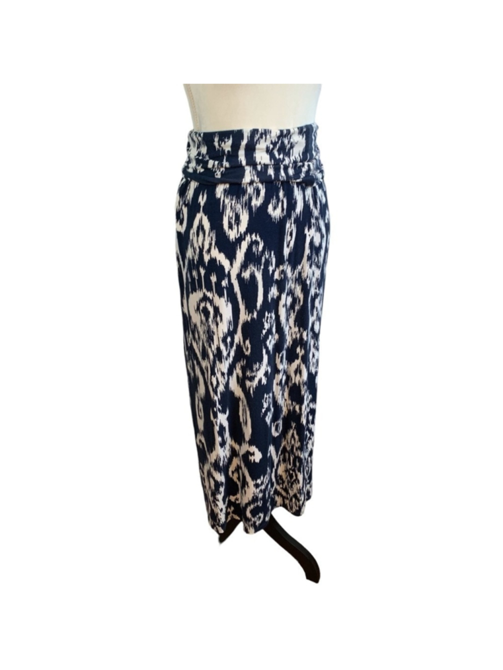 Strapless convertible dress maxi skirt blue white size xs - Picture 2 of 2
